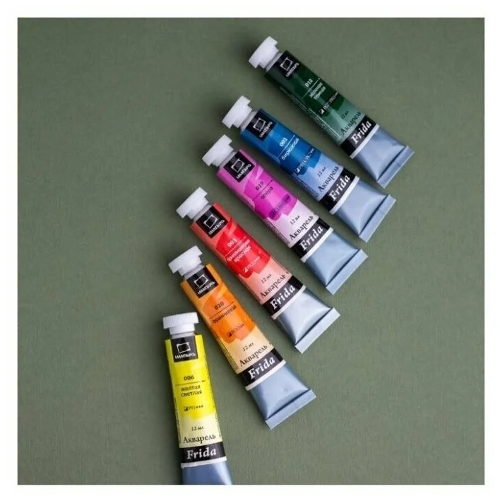 Набор акварели Малевичъ Frida, Tropical, 6 цветов по 12 мл